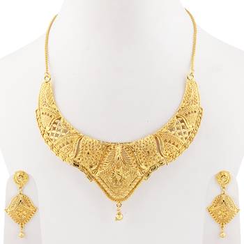 Elegant Gold Plated Traditional Jewellery Set For Women Girl 1