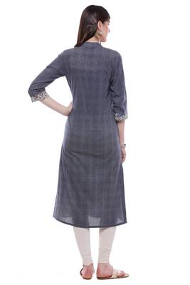 Blue printed cotton ethnic-kurtis 4