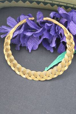 Gold Tone Silver Plated Choker Necklace 1