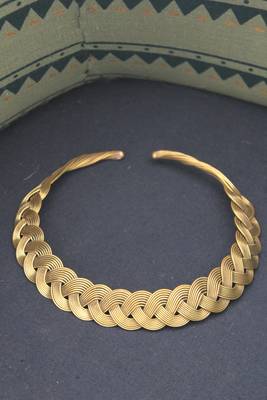 Gold Tone Silver Plated Choker Necklace 2