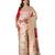 Beige printed Silk Blend saree with blouse
