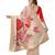 Beige printed Silk Blend saree with blouse