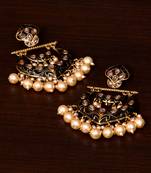Kundan and Pearls Embellished Designer Earrings 217ED213
