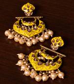Kundan and Pearls Embellished Designer Earrings 217ED217