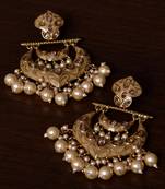 Kundan and Pearls Embellished Designer Earrings 217ED228