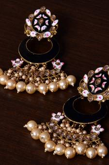 Meenakari Worked and Pearl Embellished Danglers 217ED238