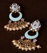 Meenakari Worked and Pearl Embellished Danglers 217ED241