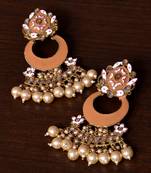 Meenakari Worked and Pearl Embellished Danglers 217ED247