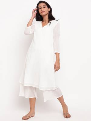 White Crinkled Kurta 1