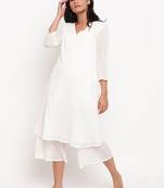 White Crinkled Kurta