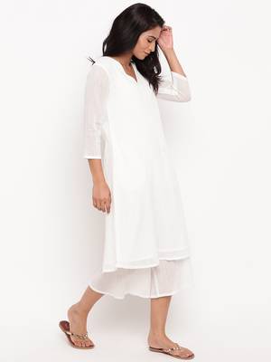 White Crinkled Kurta 3