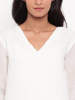 White Crinkled Kurta 5