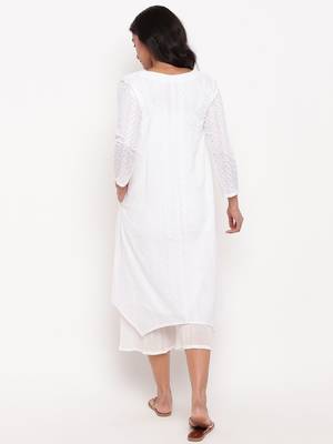 White Schiffli Kurta 4