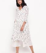 Multi Floral Asymmetric Hem Kurta