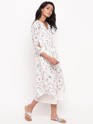 Multi Floral Asymmetric Hem Kurta 3