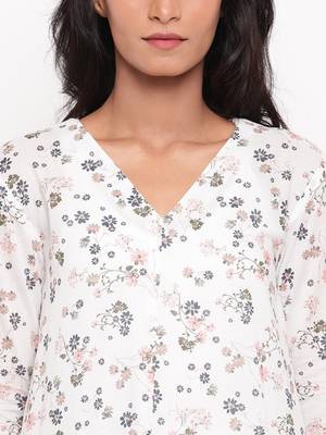 Multi Floral Asymmetric Hem Kurta 5