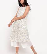 Yellow Floral Pleats Kurta