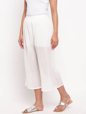White Crinkled Palazzo 2