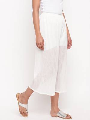 White Crinkled Palazzo 3