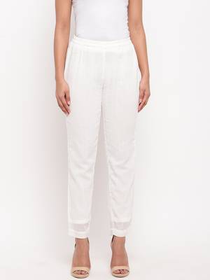 White Crinkled Pant 1