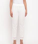 White Crinkled Pant