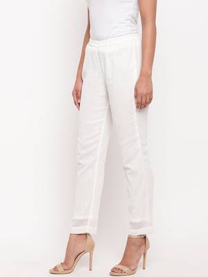 White Crinkled Pant 2