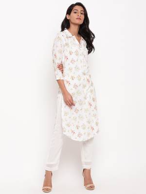 White Crinkled Pant 5
