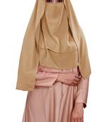 Plain 3 Layer Hijab Style Diamond Georgette Arabian Niqab Veil Scarf For Women