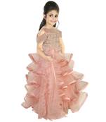 Pink Net And Satin Dancing Frill With Zardosi Handwork And Embroidered Style Lehenga Choli