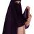 Plain 3 Layer Hijab Style Diamond Georgette Arabian Niqab Veil Scarf For Women