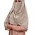 Plain 3 Layer Hijab Style Diamond Georgette Arabian Niqab Veil Scarf For Women
