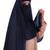 Plain 3 Layer Hijab Style Diamond Georgette Arabian Niqab Veil Scarf For Women