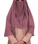 Plain 3 Layer Hijab Style Diamond Georgette Arabian Niqab Veil Scarf For Women