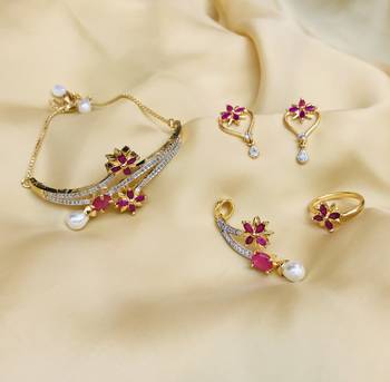 Gold zircon   jewellery-combo 1