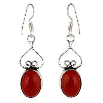 Red carnelian earrings 1