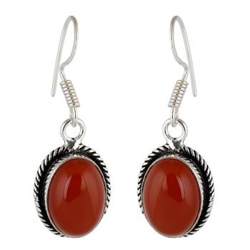 Red carnelian earrings 1