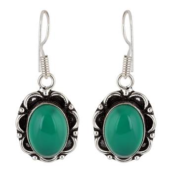 Green onyx earrings 1