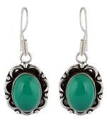 Green onyx earrings