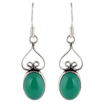 Green onyx earrings 1