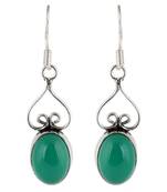 Green onyx earrings