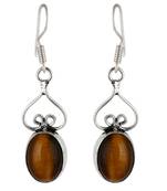 brown quartz earrings