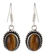brown quartz earrings