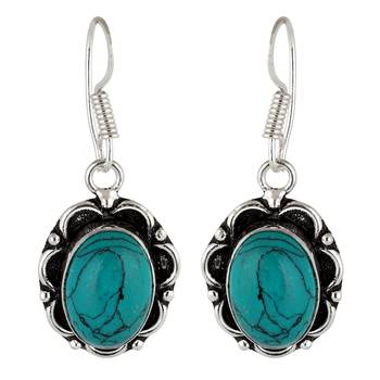 Turquoise turquoise earrings 1
