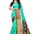 Turquoise woven art silk saree with blouse