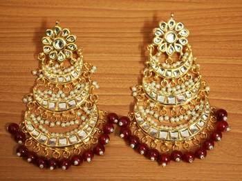 Red Pearl Chandbali 1