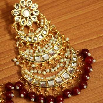 Red Pearl Chandbali 2