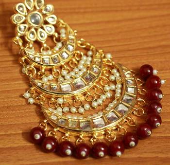 Red Pearl Chandbali 3