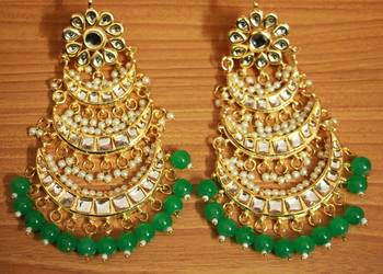 Green Pearl Chandbali 1