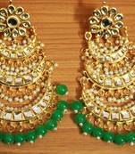 Green Pearl Chandbali