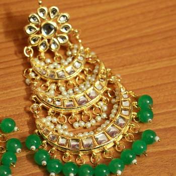 Green Pearl Chandbali 2